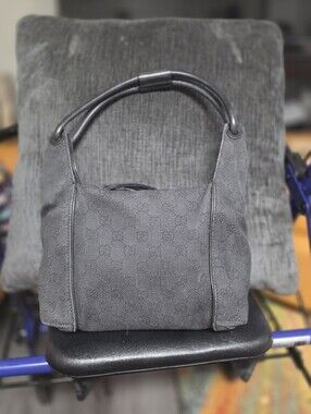 Vintage Gucci GG Monogram Canvas Small Hobo Bag